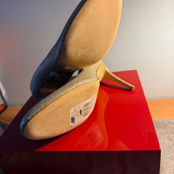 Jimmy Choo Glitter Heels gold Sparkle Pumps EU 39/ US 8,5 - Picture 4 of 5